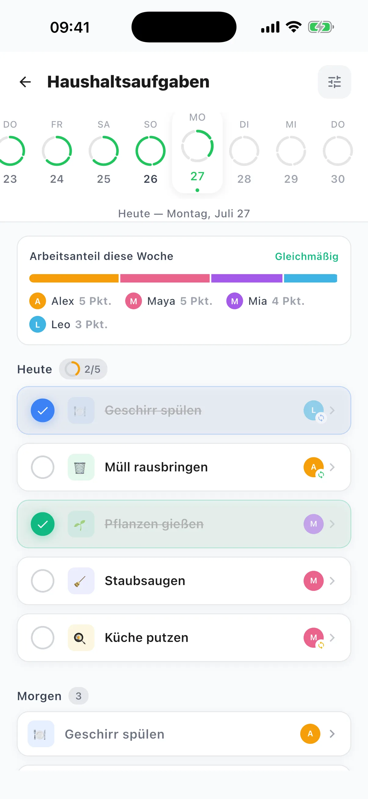 App-Bildschirm
