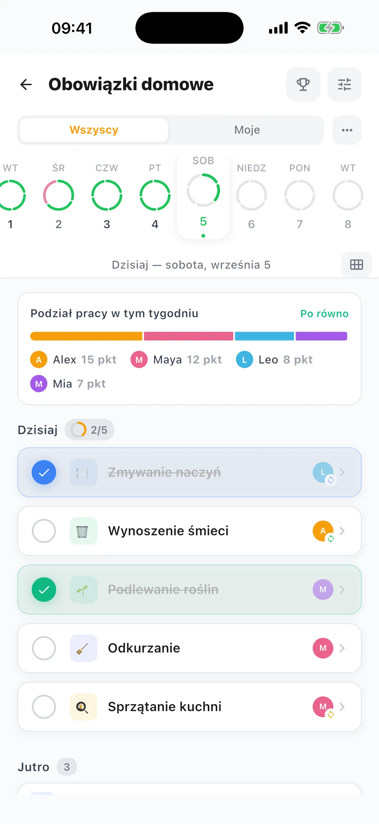 Ekran aplikacji