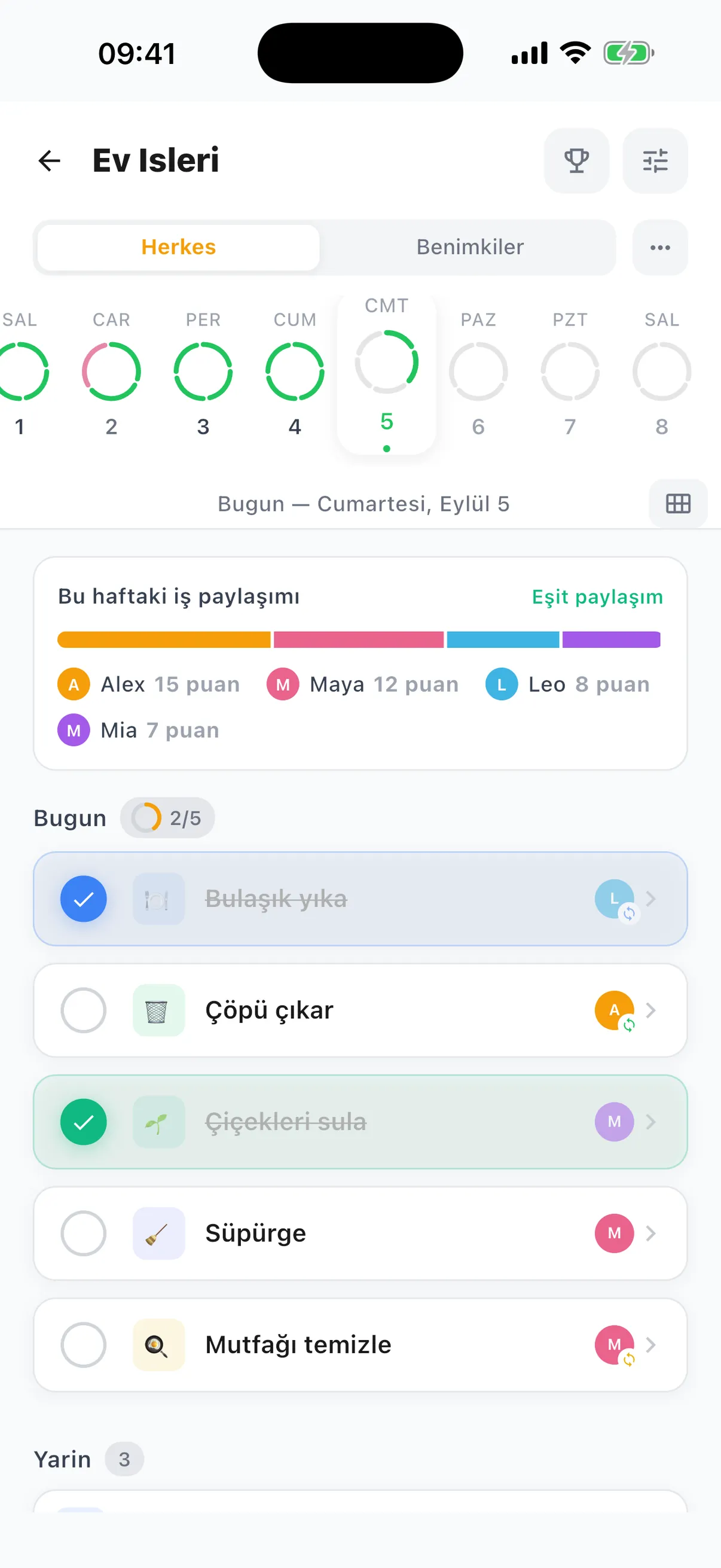 Uygulama ekranı