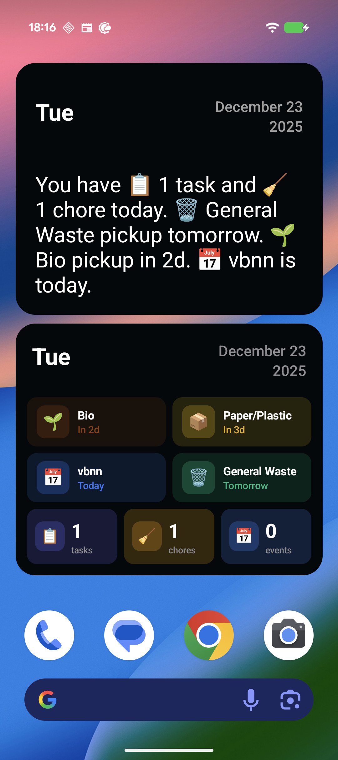 Homsy home screen widget